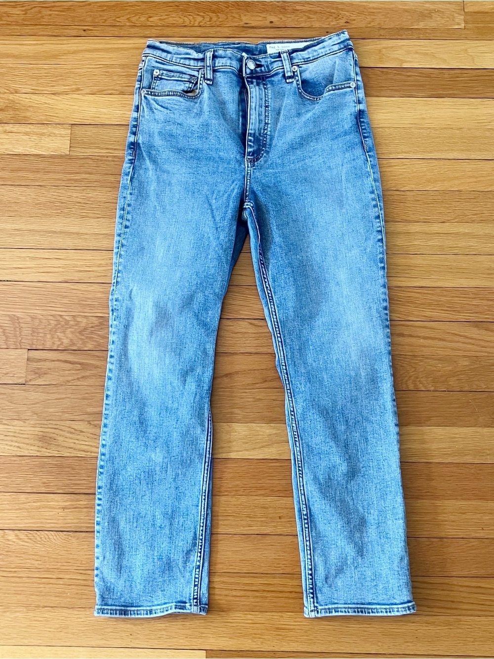 Rag & Bone Nyasa Blue Flexi Wren High Waist Ankle Slim Straight Leg Jeans 29 - Picture 2 of 12